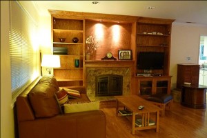 VK Custom Bookcase, Entertainment Center, and Fireplace Pleasant Hill California