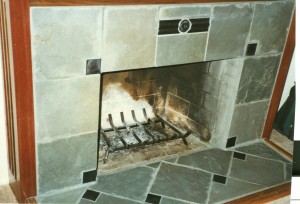 Maple and granite fireplace mantel Pleasant Hill California